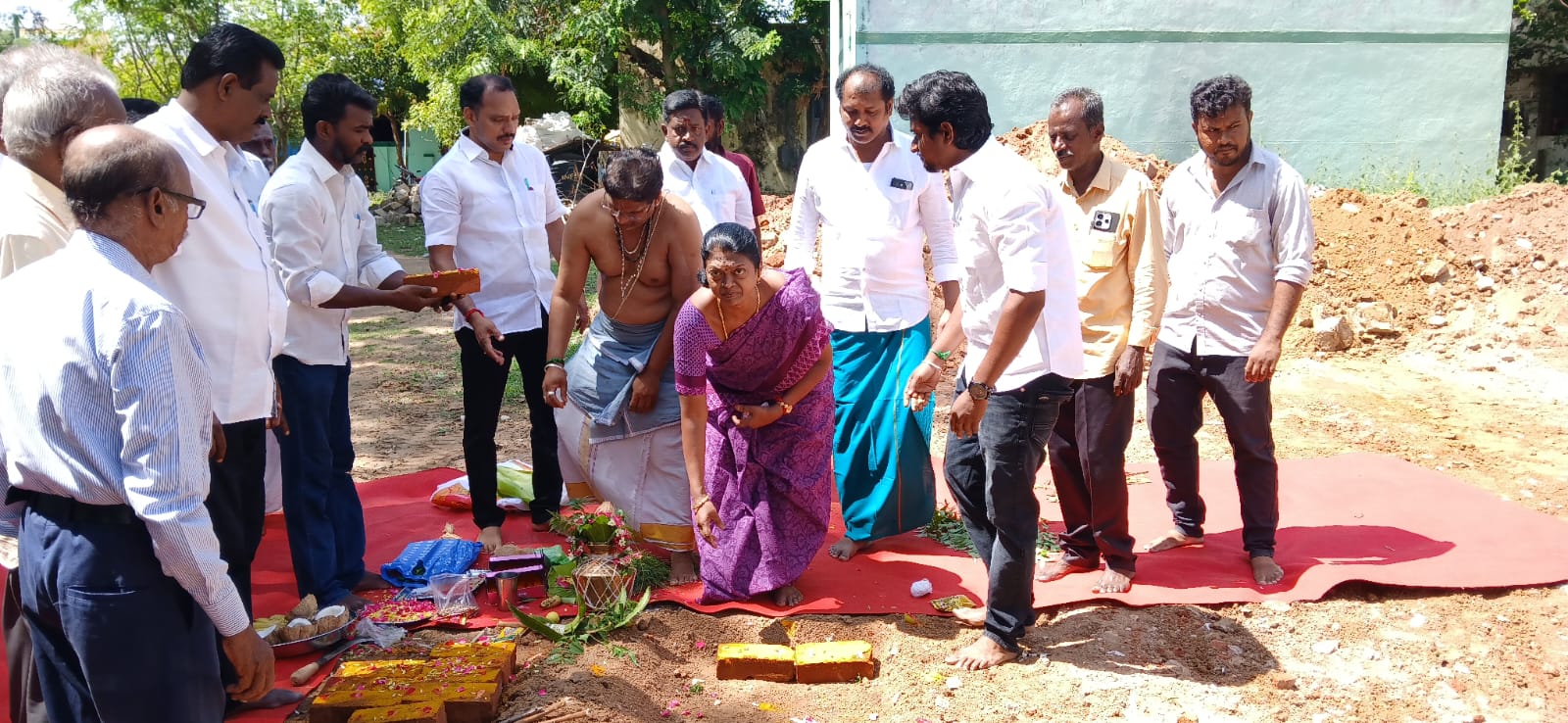 நூலகம் கட்டுவதற்கான “அடிக்கல் நாட்டு விழா”..,