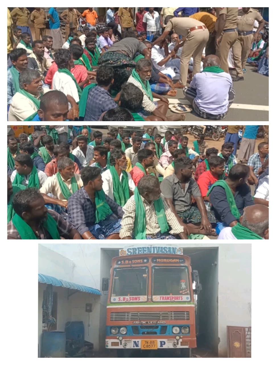 சுமை தூக்கும் தொழிலாளர்கள் திடீர் சாலை மறியல்..,