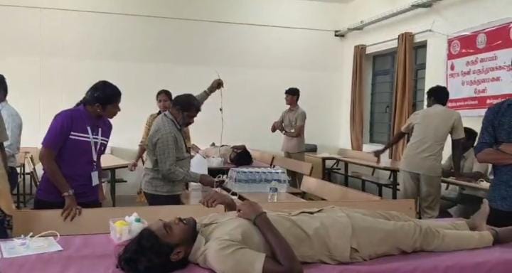 தேசிய நாட்டு நல பணி திட்டத்தின் கீழ் ரத்த தான முகாம்..,