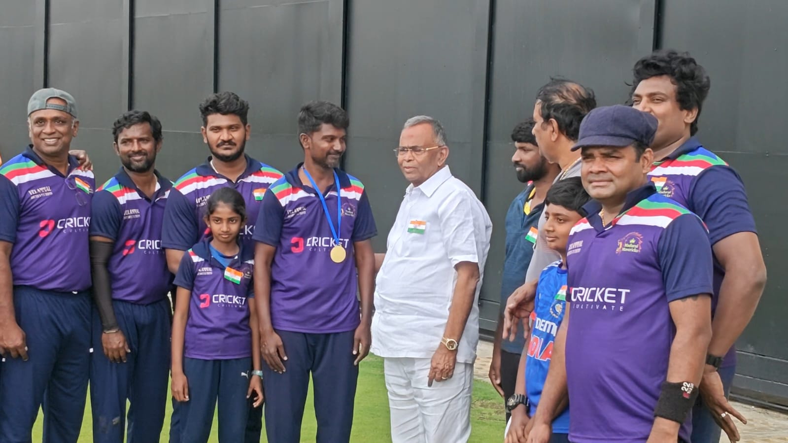 கிரிக்கெட் ஸ்டேடியத்தில் 77 ஆவது குடியரசு தின விழா..,