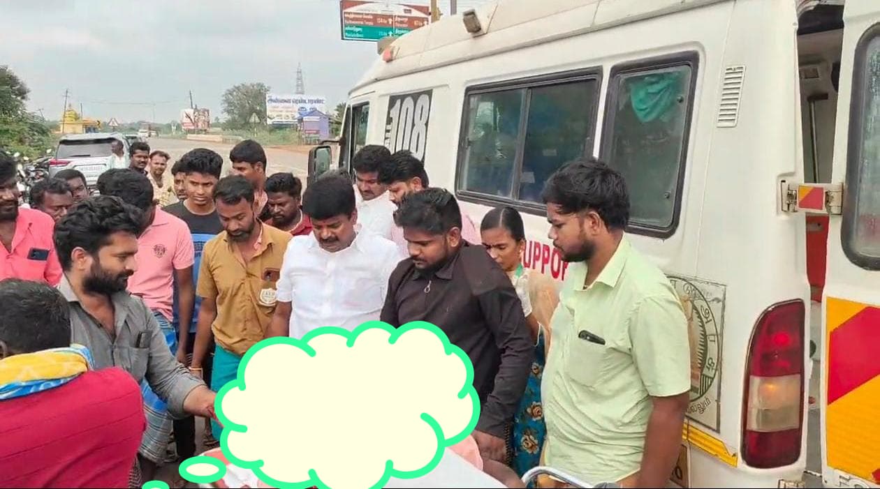 விபத்தில் சிக்கி காயம் அடைந்தவரை மீட்டு முதலுதவி செய்த சி.விஜயபாஸ்கர்..,