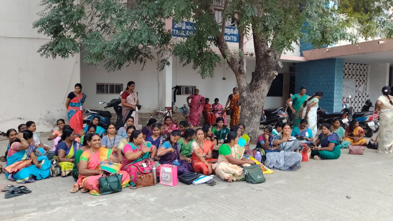 புதுக்கோட்டையில் காத்திருப்பு போராட்டம்..,