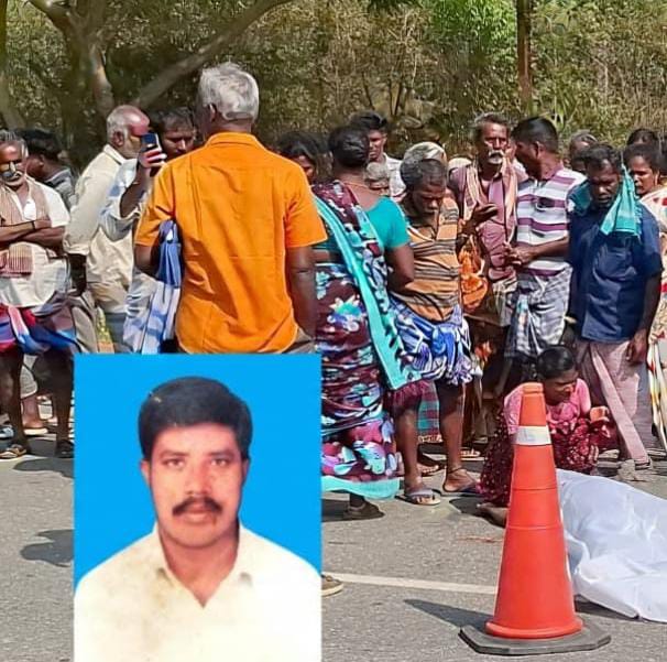 திண்டுக்கல் அருகே கூலி தொழிலாளி விபத்தில் பலி..,