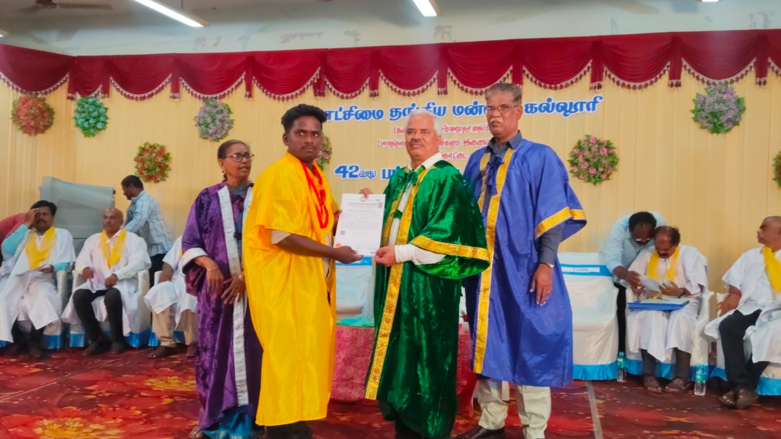 புதுக்கோட்டை மாட்சிமை தங்கிய மன்னர் கல்லூரியில் 42ஆவது பட்டமளிப்பு விழா..,